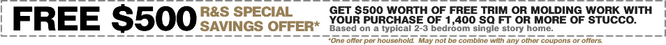 $500 trim or molding coupon